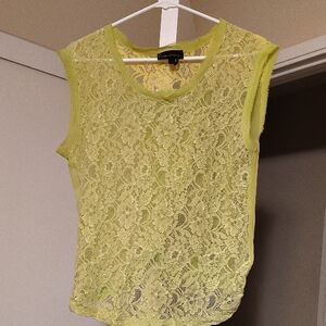 i jeans by Buffalo Lime Lace Sleeveless Blouse